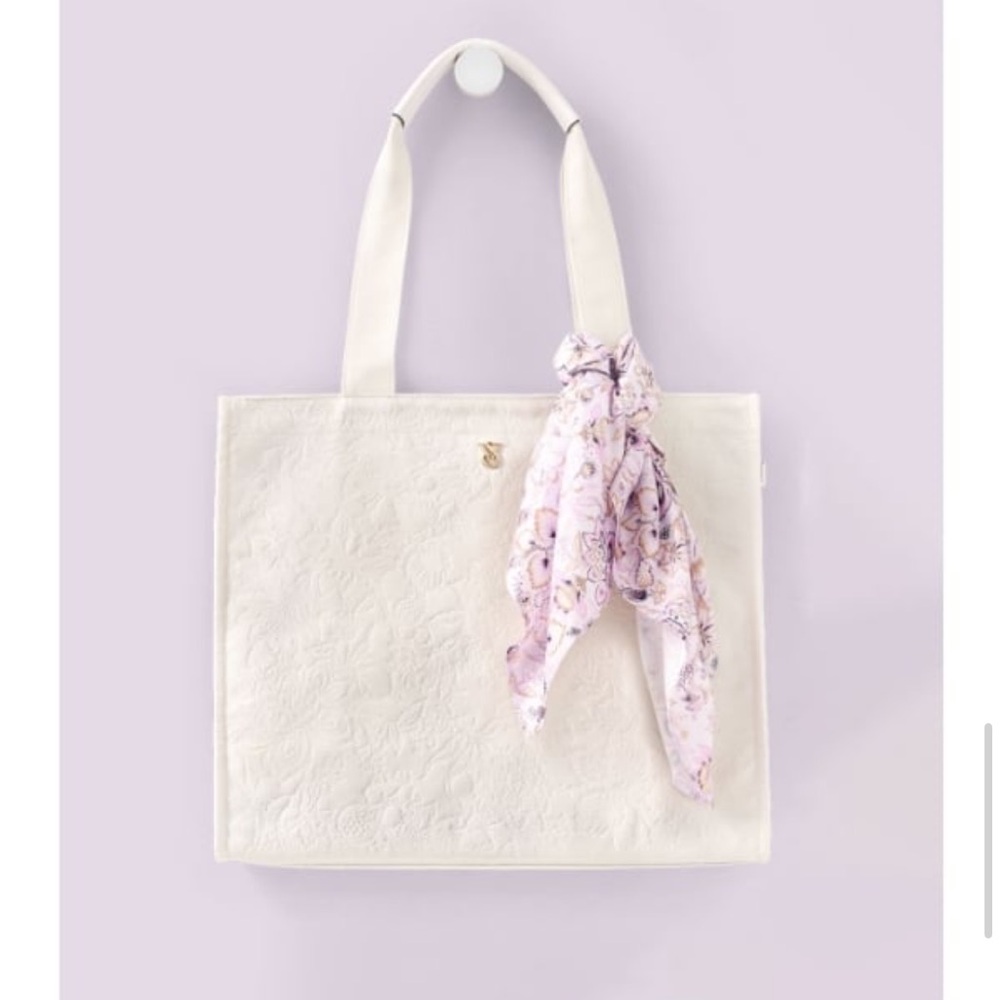 Victoria’s Secret floral-embossed tote & scarf